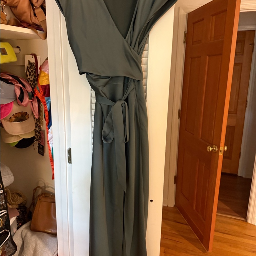 Anthropologie BHLDN Green Wrap Dress